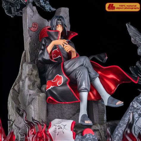 Buy Anime Naruto Shippuden Akatsuki Uchiha Itachi Throne Crow Figure ...