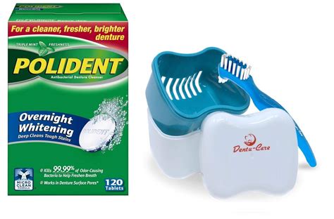 Polident Overnight Whitening Denture Cleaner Tablets 120 count Bundle ...