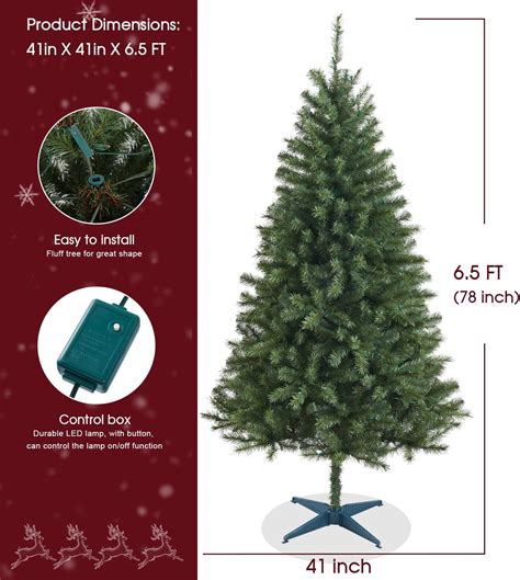 Buy New One 6.5ft Christmas Tree,Pre-lit Artificial Christmas Tree with ...