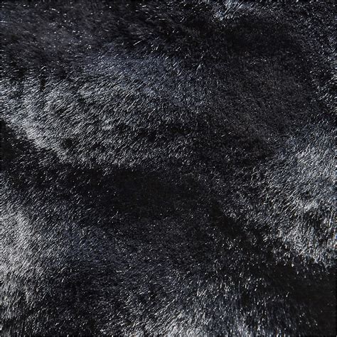 Farleigh Black Faux Fur Throw Pillow with Down-Alternative Insert 20 ...