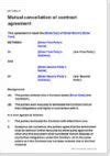 Mutual cancellation of contract agreement