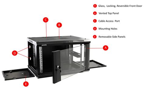 Buy AEONS 6U Professional Wall Mount Network Server Cabinet Enclosure ...