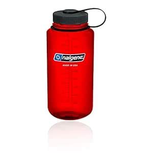 Nalgene Tritan Wide Mouth BPA-Free Water Bottle 1-Quart Red w/ Black ...