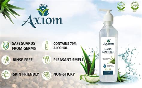 Axiom Hand Sanitizer 500ml(with dispenser) Gel : Amazon.in: Health ...