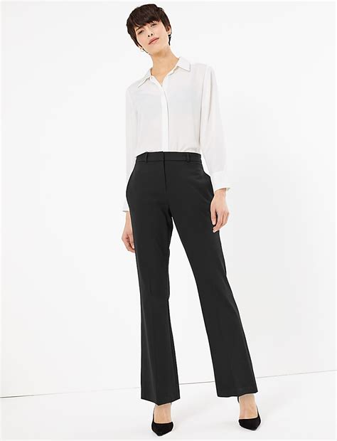 Buy Slim Bootcut Trousers at Marks & Spencer