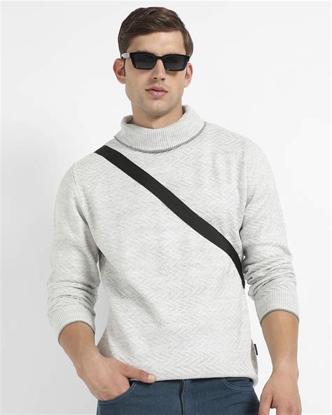 Buy Men's Light Grey Sweater Online at Bewakoof