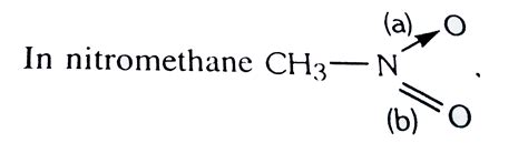 In nitromethane two N-O bond lengths are