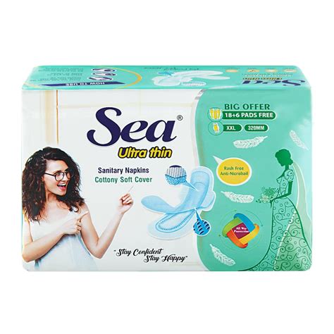 Buy SEA Sanitary Pad For Women | 24 Ultra Thin Pads | Organic Cotton ...
