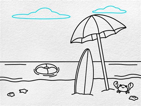 How To Draw Easy Beach
