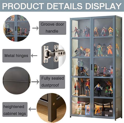 Idhhco 5-Tier Display Cabinet with Acrylic Doors, 64” India | Ubuy