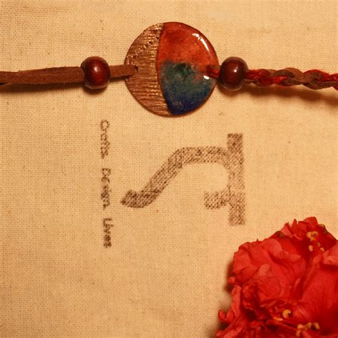 Ambar - Copper Enamel Rakhi by Ekibeki – iTokri आई.टोकरी