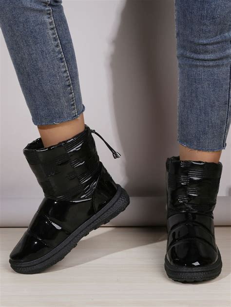 Drawstring Detail Thermal Lined Snow Boots | SHEIN USA