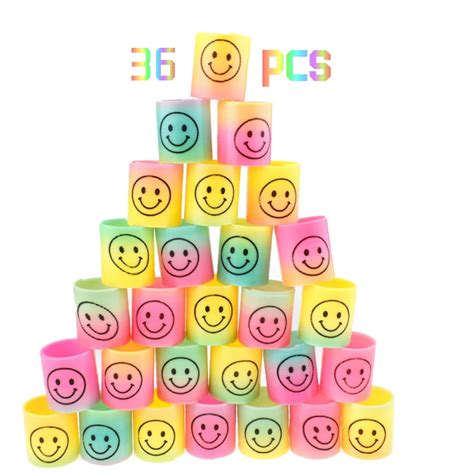 Buy DIYETYI 36 Pack Coil Spring Kid Toy, Mini Springs Rainbow Magic ...
