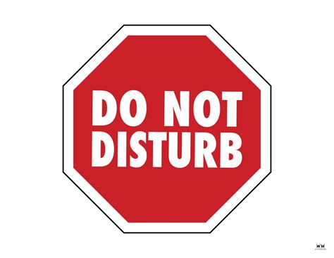 Do Not Disturb Signs - 25 FREE Printables | Printabulls