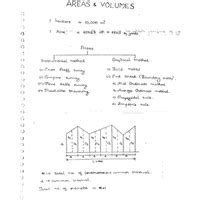 Handwritten Notes Areas and Volumes - Geomatics Engineering (Surveying)