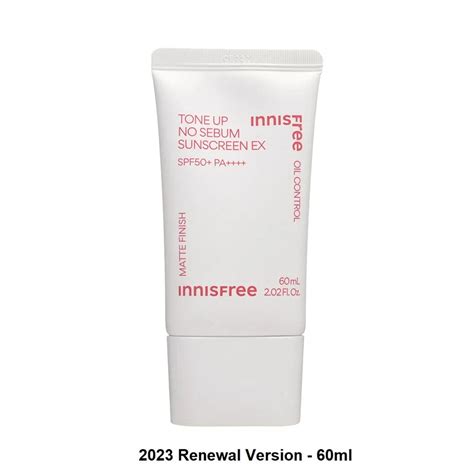 Innisfree Tone Up No Sebum Sunscreen EX SPF50+ PA++++ - Matte Finish ...