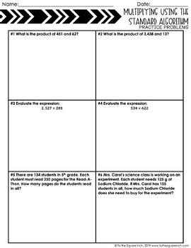 Multiplying Standard Algorithm 的图像结果