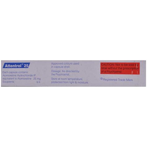 ATTENTROL 25MG CAPSULE Price, Uses, Side Effects, Composition - Apollo ...