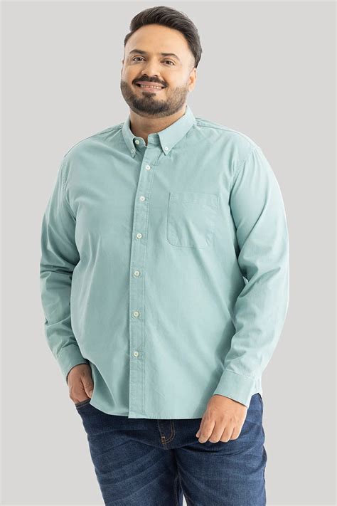 Buy Men's Lucia Light Blue Plain Plus Size Shirts Online | Snitch – SNITCH