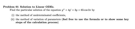 Image result for Linear ODEs Solutions