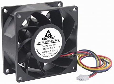 GDSTIME 80mm X 38mm 8038 Pwm High Speed Dual Ball Bearing Dc 12v 80mm ...