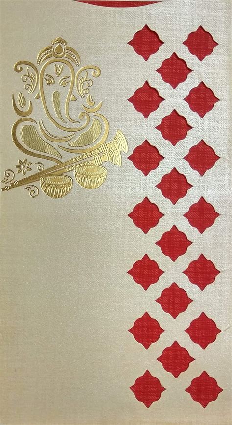 Ganesha with Flower Border die Cutting Design Invitation Design Wedding ...