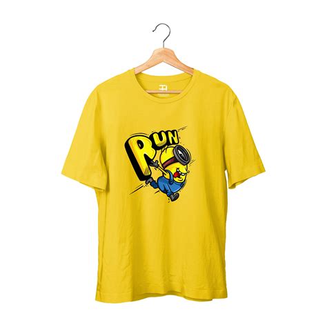Buy Run Minions Printed Cartoon T-shirt Online in India | Teeshood ...
