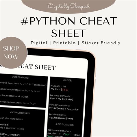 Python Code Cheat Sheet 的图像结果