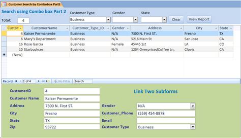 Filtering an Access Report Using Combo Box 的图像结果