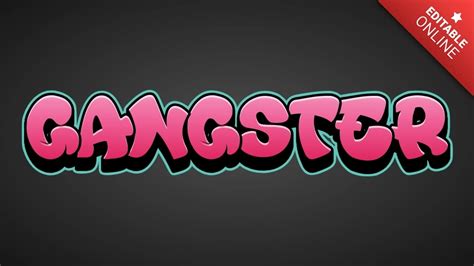 GANGSTER | Graffiti Alphabet | Text Effect Generator