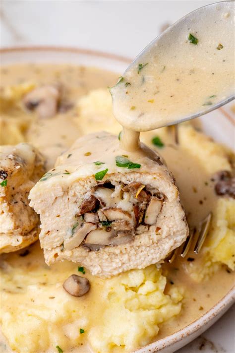 Mushroom Stuffed Chicken Breast - Everyday Delicious
