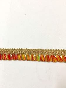 NIda Crysan Multicolour ladhak lace Border for Decor Dresses 9 Meter in ...