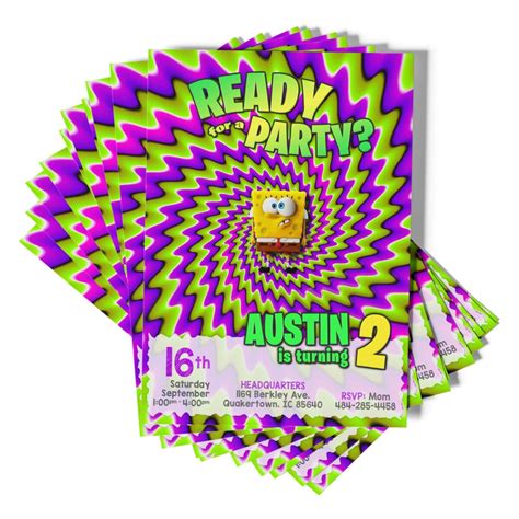 Spongebob Birthday Invitations Templates