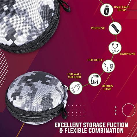 Round Shape Portable Earphone/Earbud Storage, EVA Carrying Case – OFIXO