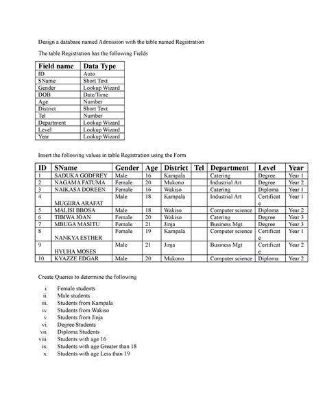 Image result for Database Practical Question