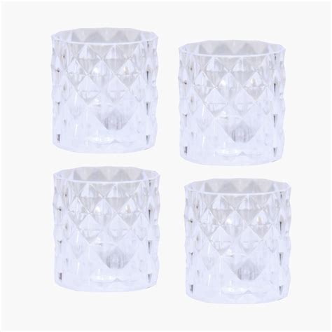 Buy HOMESAKE Set of 4 LED T-Lights with Votive Holders from Homesake at ...