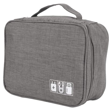 Electronic Organizer, Cationic Fabric Cable Storage Bag, Batteries ...
