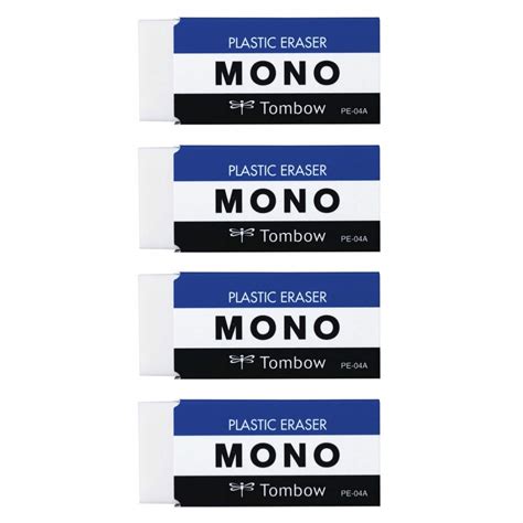 Tombow Mono Plastic Eraser, Large, White, 4Pk : Amazon.in: Home & Kitchen