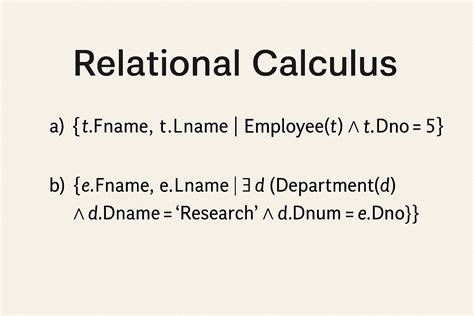 Image result for Relational Calculus Ai Database