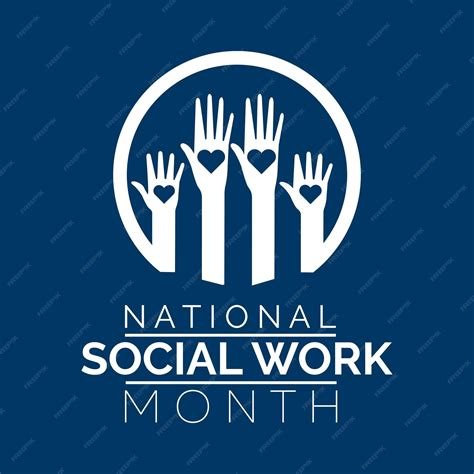Premium Vector | National social work month is observed every year in march holiday poster card ...