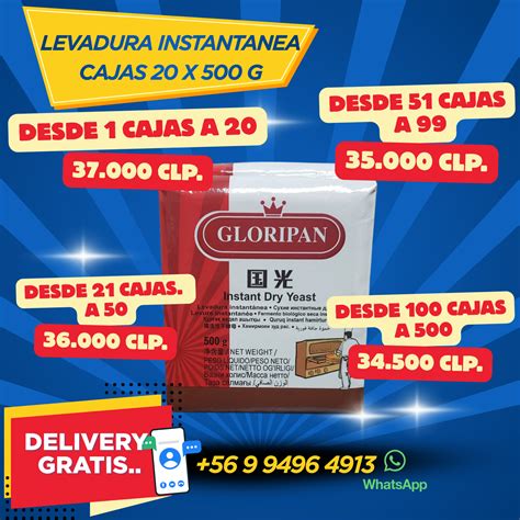 LEVADURA INSTANTANEA CAJAS 20 X 500 GR – IMPORTADORA MP CHILE