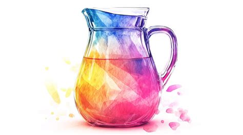 3D Watercolor Gym Water Jug Illustration with Bold Outlines Isolated | Premium AI-generated image