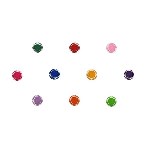 Comet Busters Beautiful Round Multicolor Velvet Bindi (8mm)(BIN1580)
