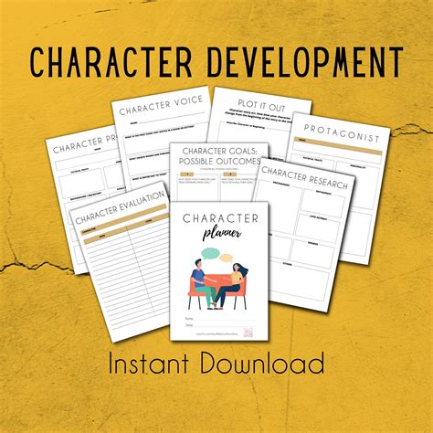 Character Development Template, Character Worksheets, Character ...