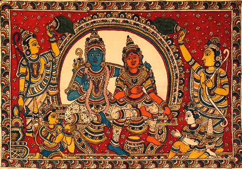 Buy Rama-Pattabhishekam Kalamkari Painting by Siva Reddy