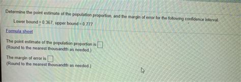 Image result for Point Estimate Population Proportion Formula