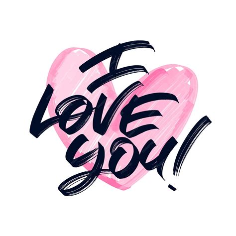 Premium Vector | Vector marker hand drawn heart with i love you marker ...