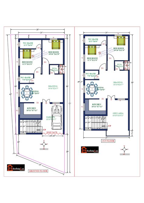 Floor Plans 50 X 24 Two Story Traditional House Plan With 3 Bedrooms
