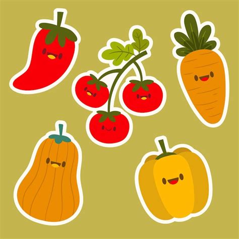 Vegetable sticker Images - Free Download on Freepik