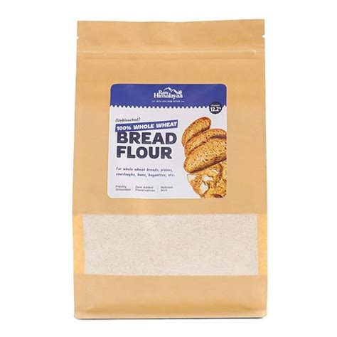 Raw Himalayas Whole Wheat Bread Flour, Unbleached (1 Kg) | Ideal for ...